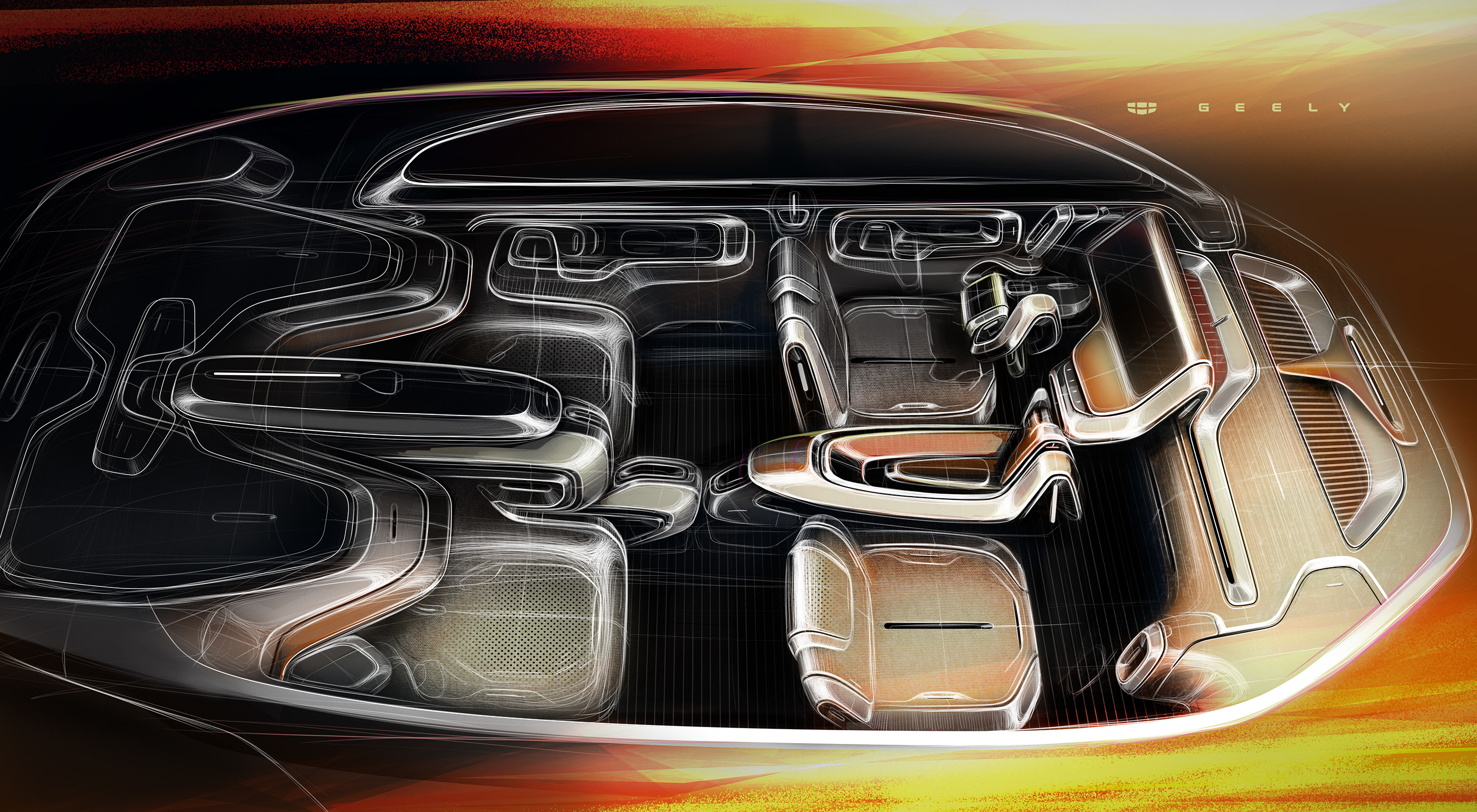 sketch，automobile，geely，