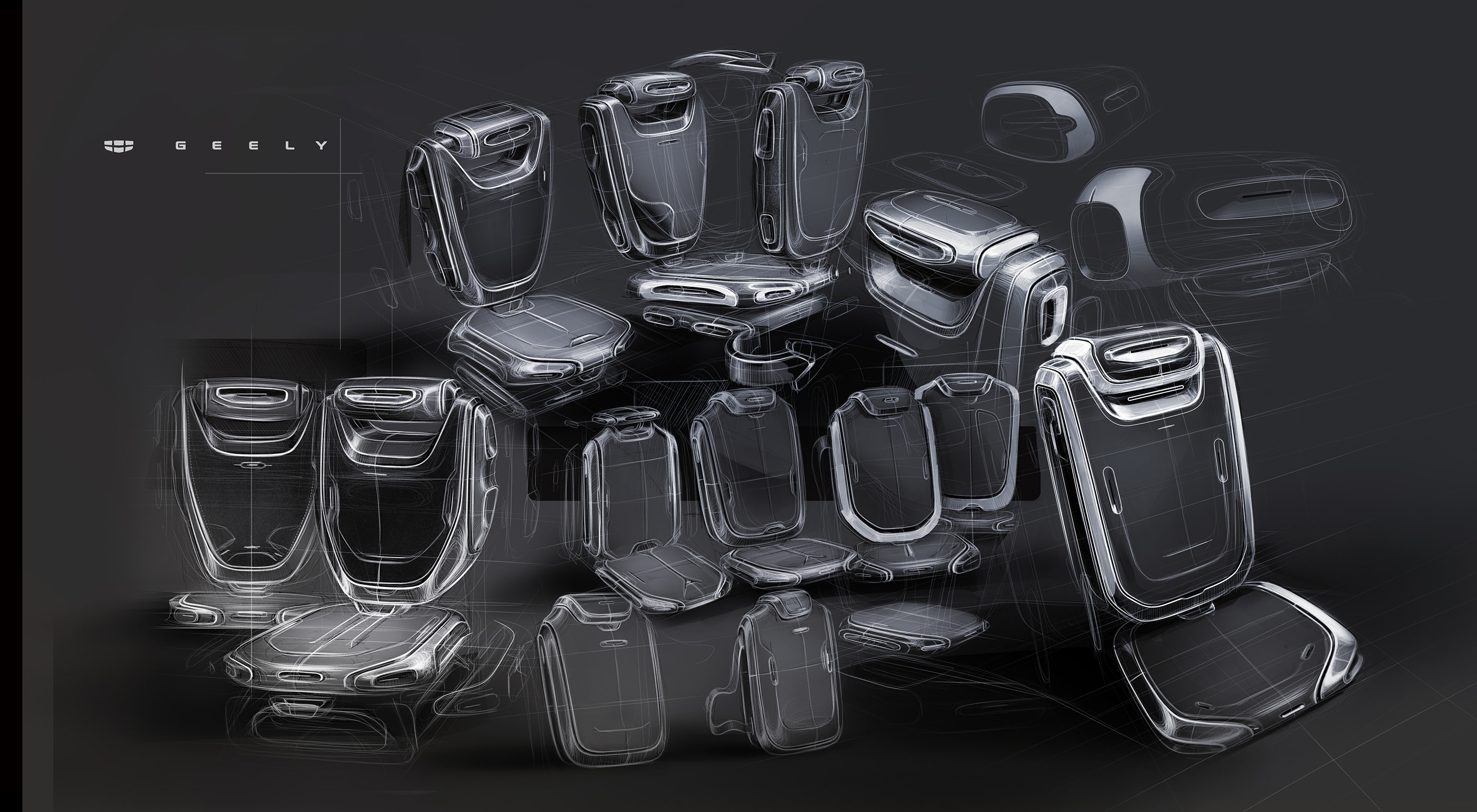 sketch，automobile，geely，