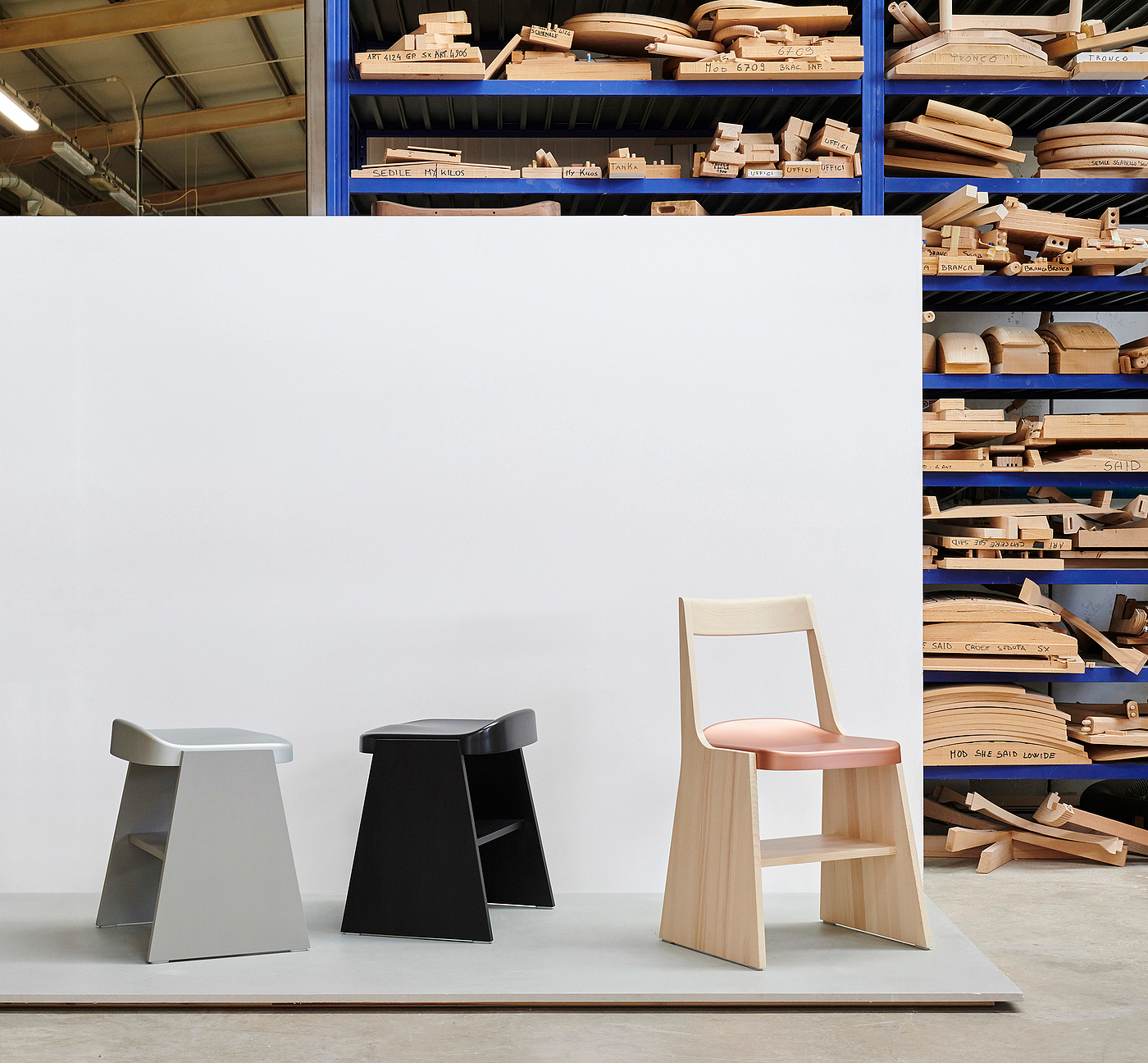 Mattiazzi's debut，chair，nomadic，Plastic，woodiness，