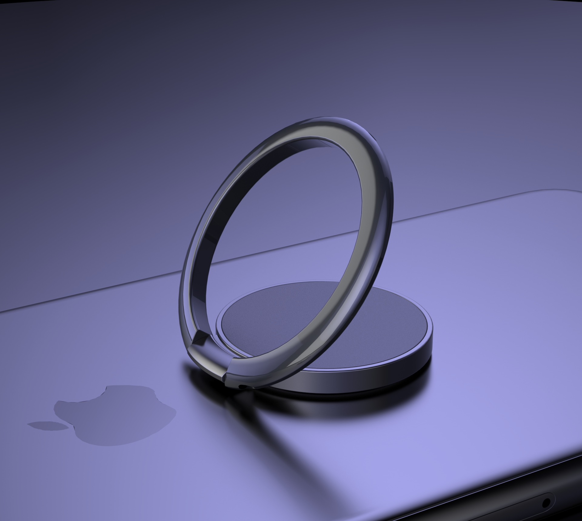 Mobile phone bracket，Ring buckle，Render，