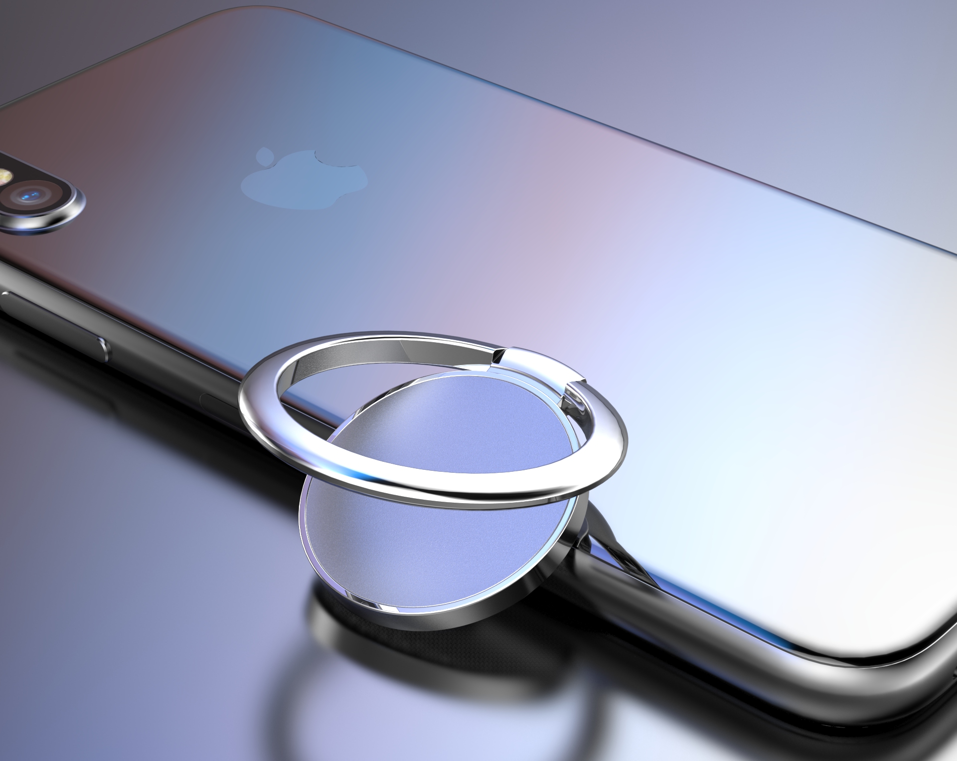 Mobile phone bracket，Ring buckle，Render，