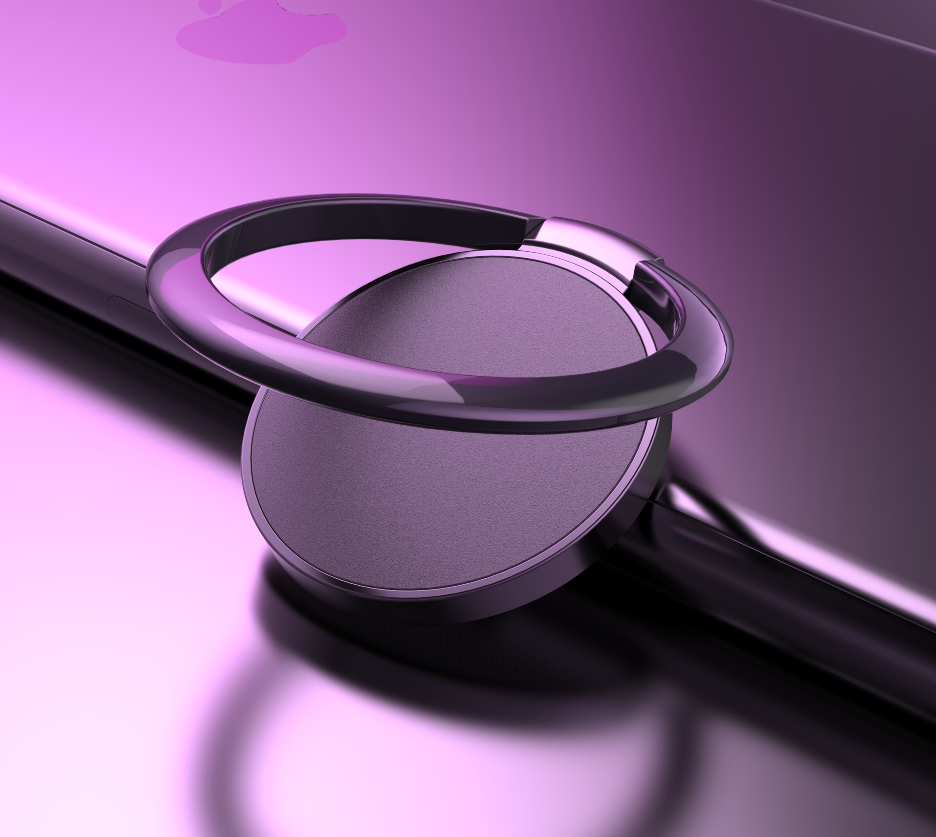 Mobile phone bracket，Ring buckle，Render，