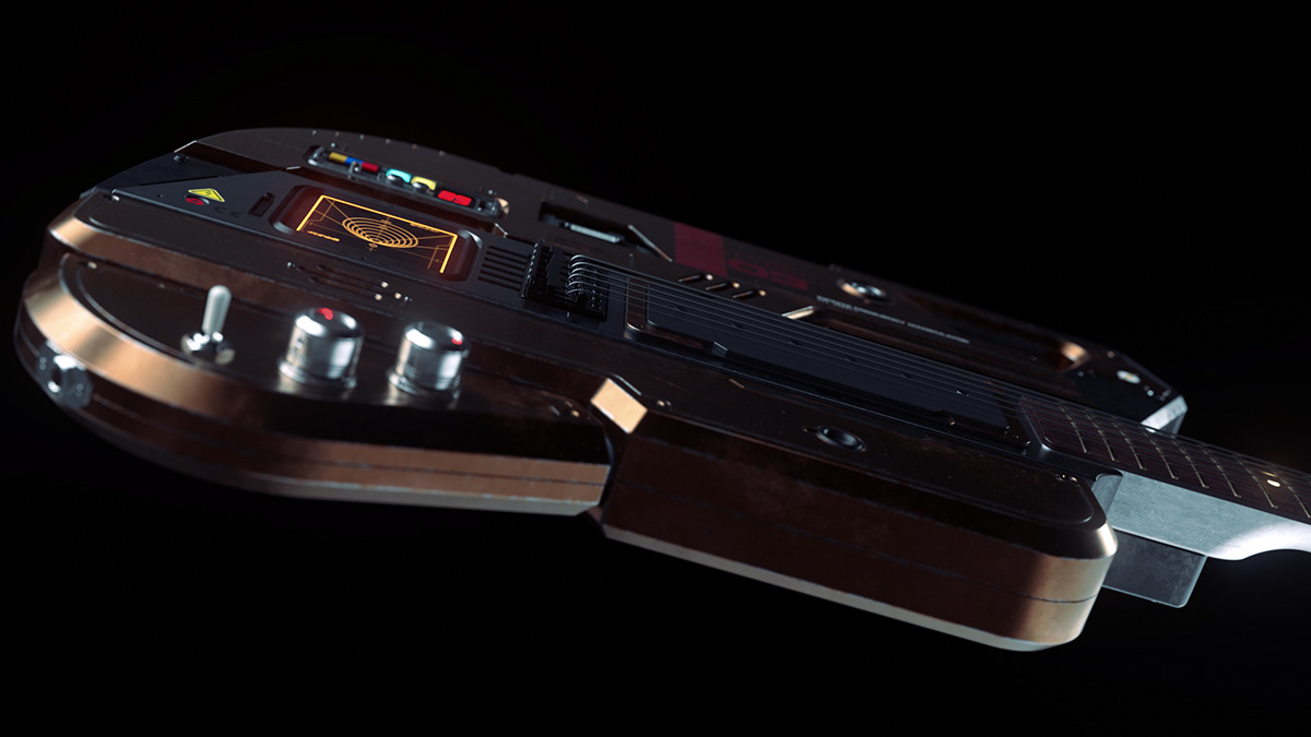 Musical Instruments，conceptual design，Guitar，Sci-fi，