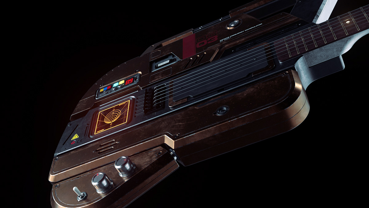 Musical Instruments，conceptual design，Guitar，Sci-fi，