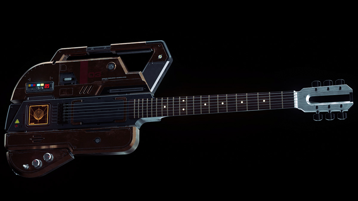 Musical Instruments，conceptual design，Guitar，Sci-fi，