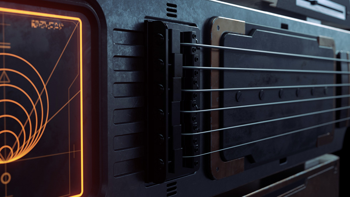 Musical Instruments，conceptual design，Guitar，Sci-fi，