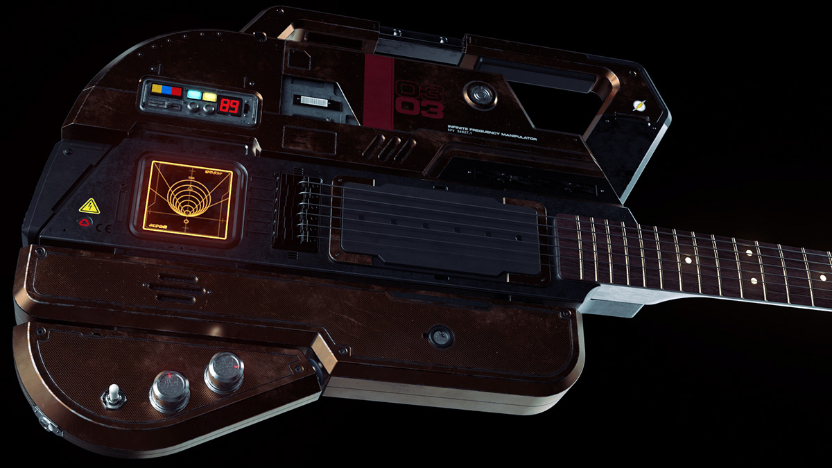Musical Instruments，conceptual design，Guitar，Sci-fi，