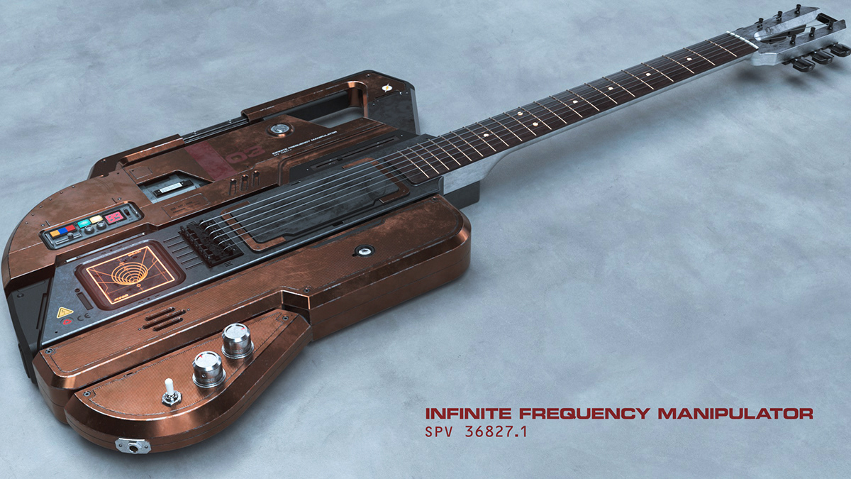 Musical Instruments，conceptual design，Guitar，Sci-fi，