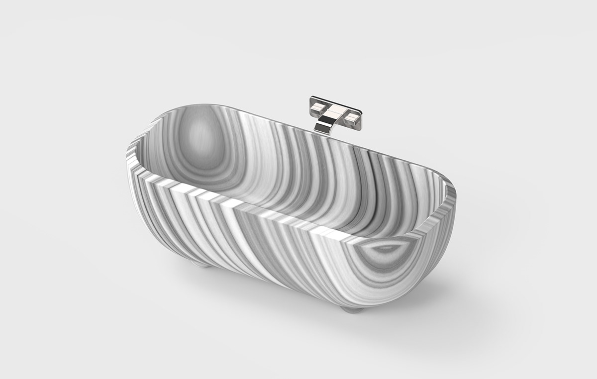 Sanitary ware，Marble，bathtub，WAVE，