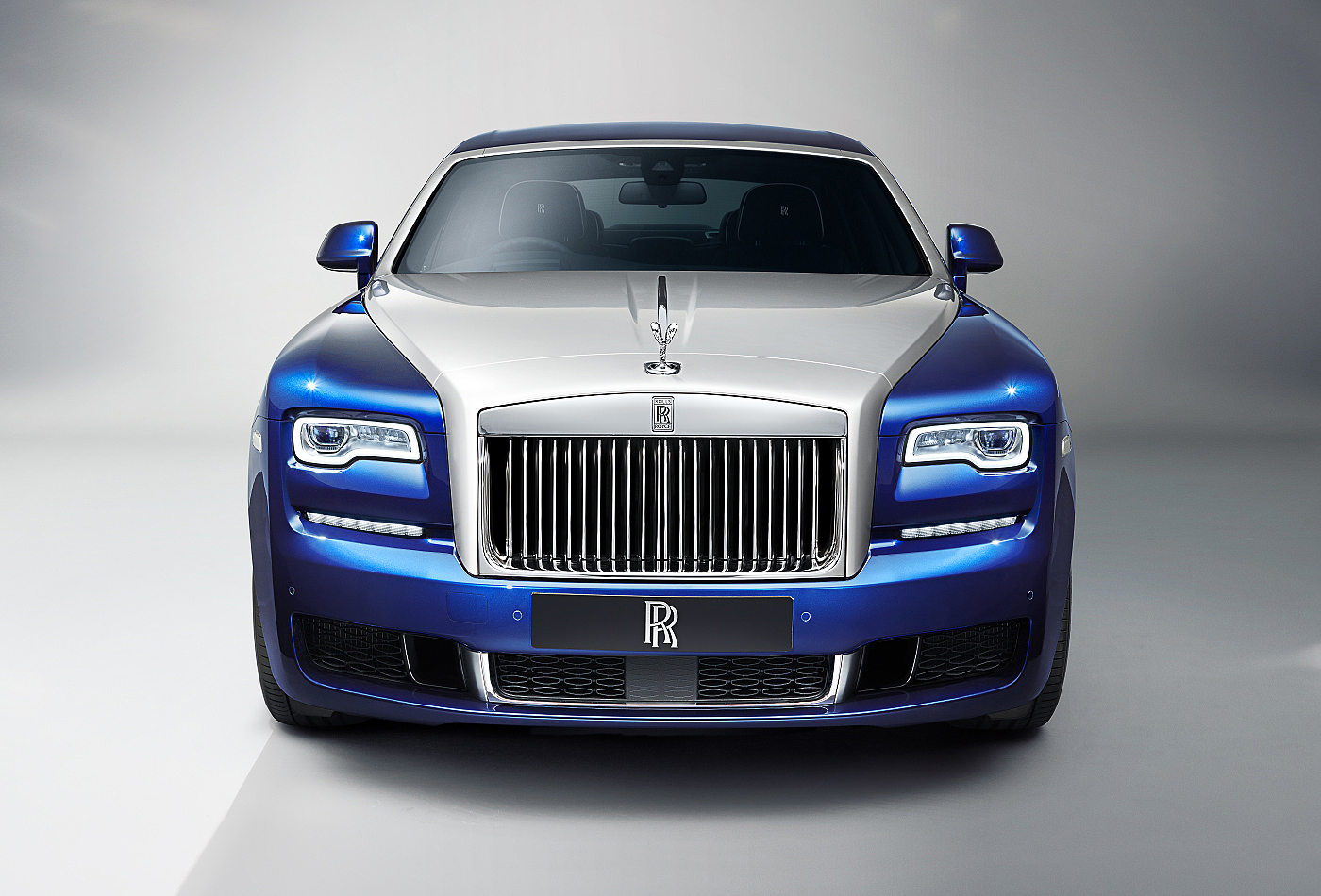 蓝色，汽车设计，Rolls Royce Ghost，