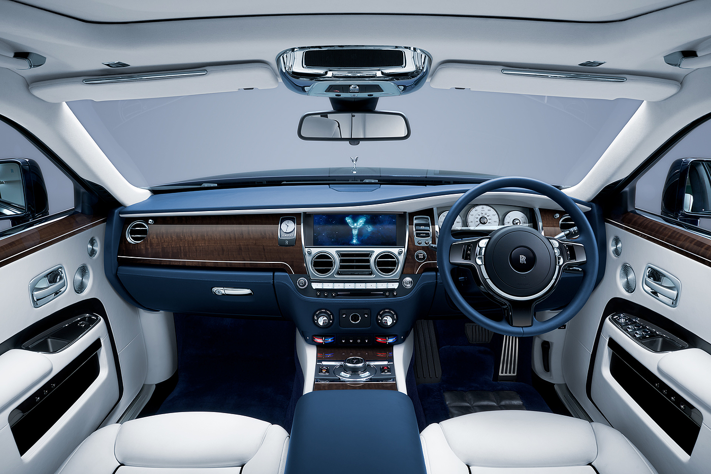blue，Automobile design，Rolls Royce Ghost，