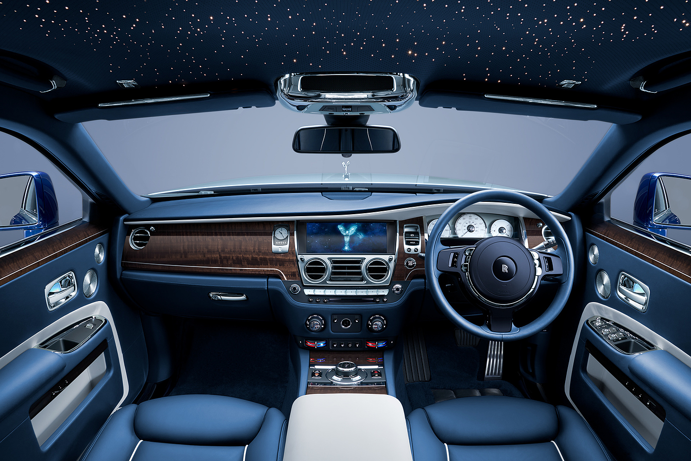 blue，Automobile design，Rolls Royce Ghost，