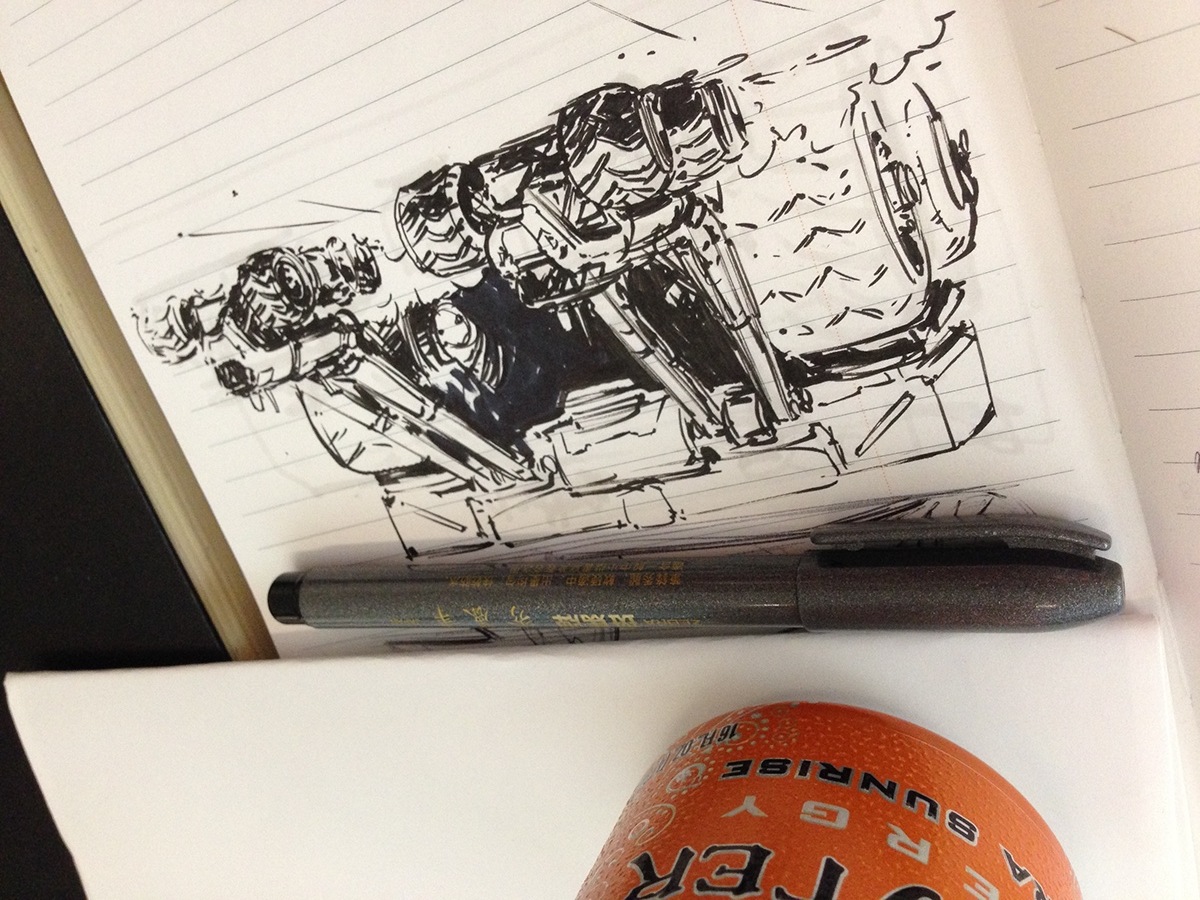 Hand drawn，industrial design，mark，carbon，