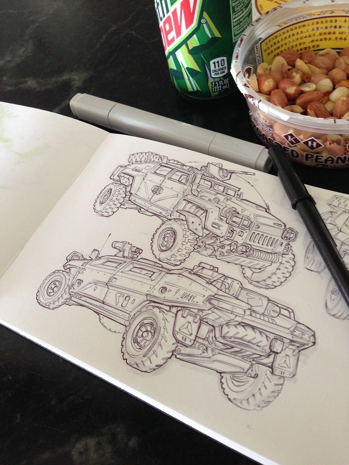 Hand drawn，industrial design，mark，carbon，