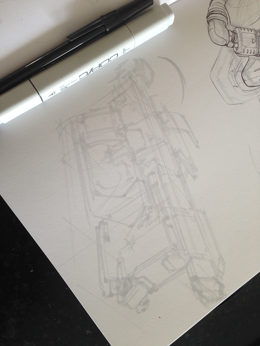 Hand drawn，industrial design，mark，carbon，