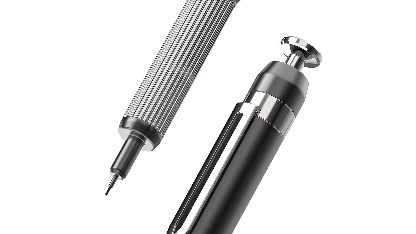Stationery，mechanical pencil，Metal，Render，