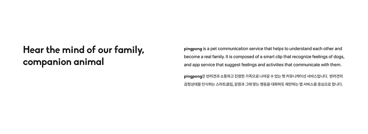 pingpong，Pet communication service，intelligence，product design，