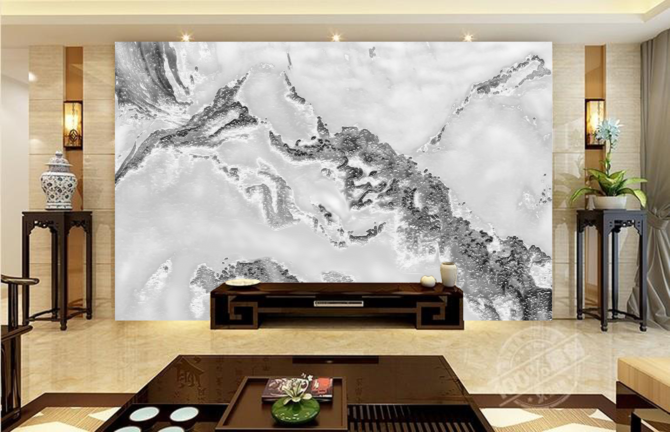 MICAHSO，Extraordinary white jade，Good enjoyment，background，Art，