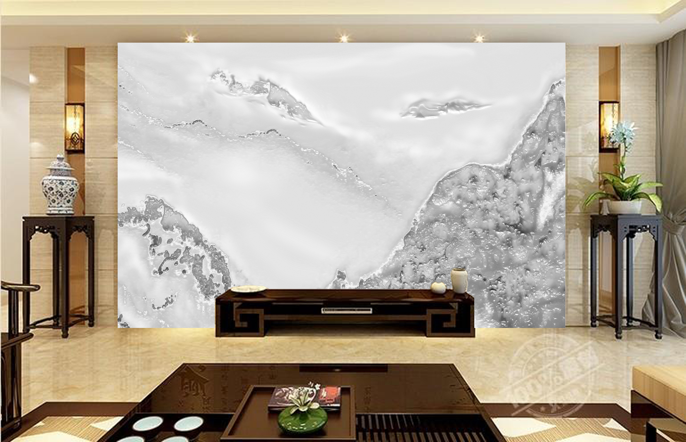 MICAHSO，Extraordinary white jade，Good enjoyment，background，Art，