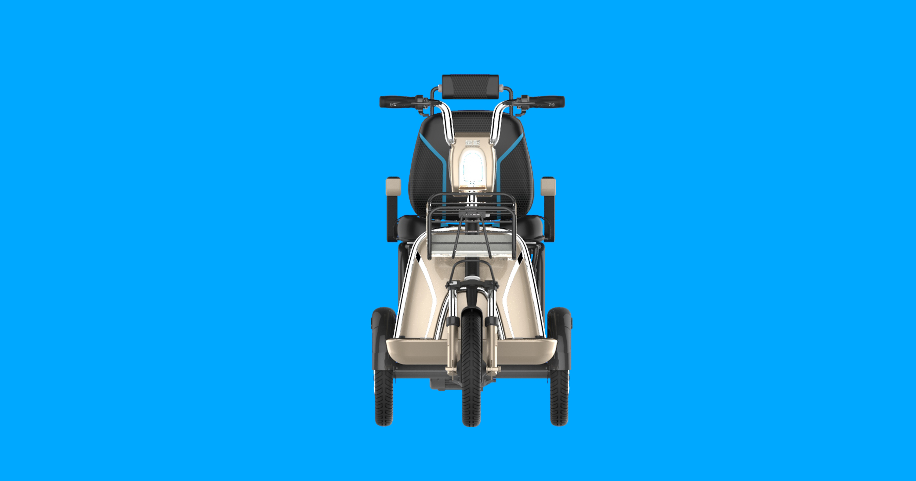 Back to back，Recreational vehicle，Elderly scooter，Concept Car，Tricycle，