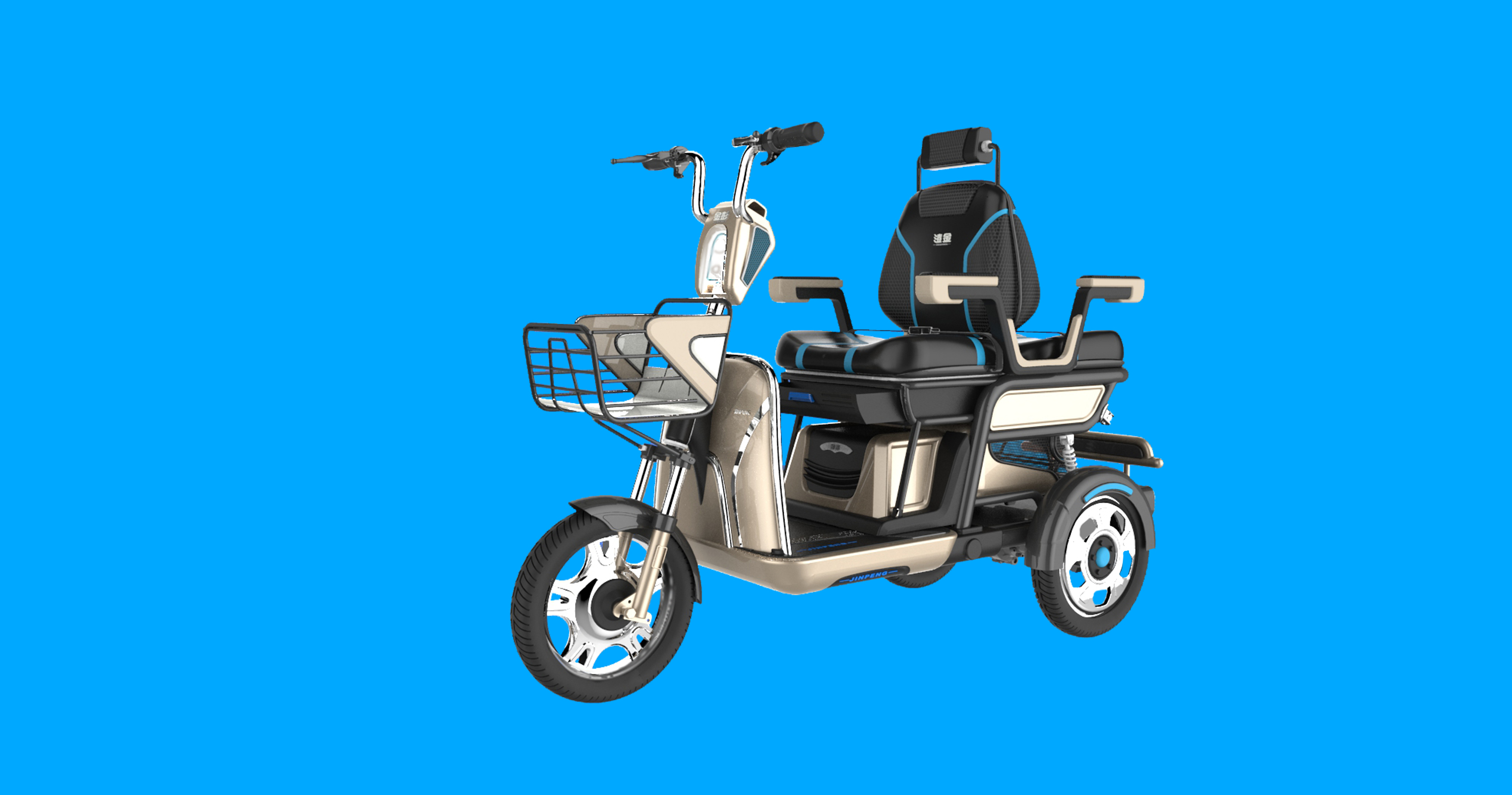 Back to back，Recreational vehicle，Elderly scooter，Concept Car，Tricycle，