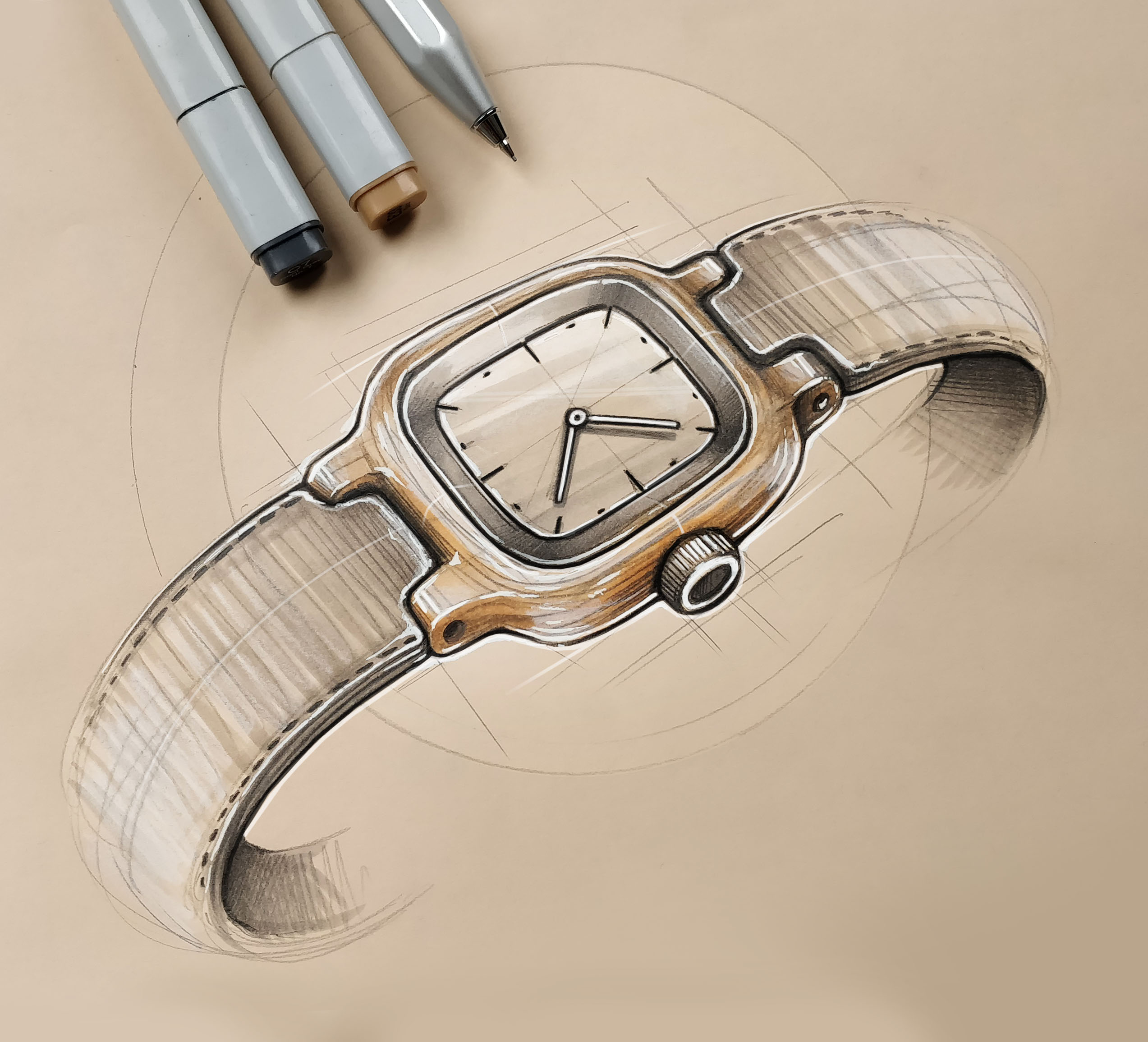 product design，Hand drawn，marker pen，