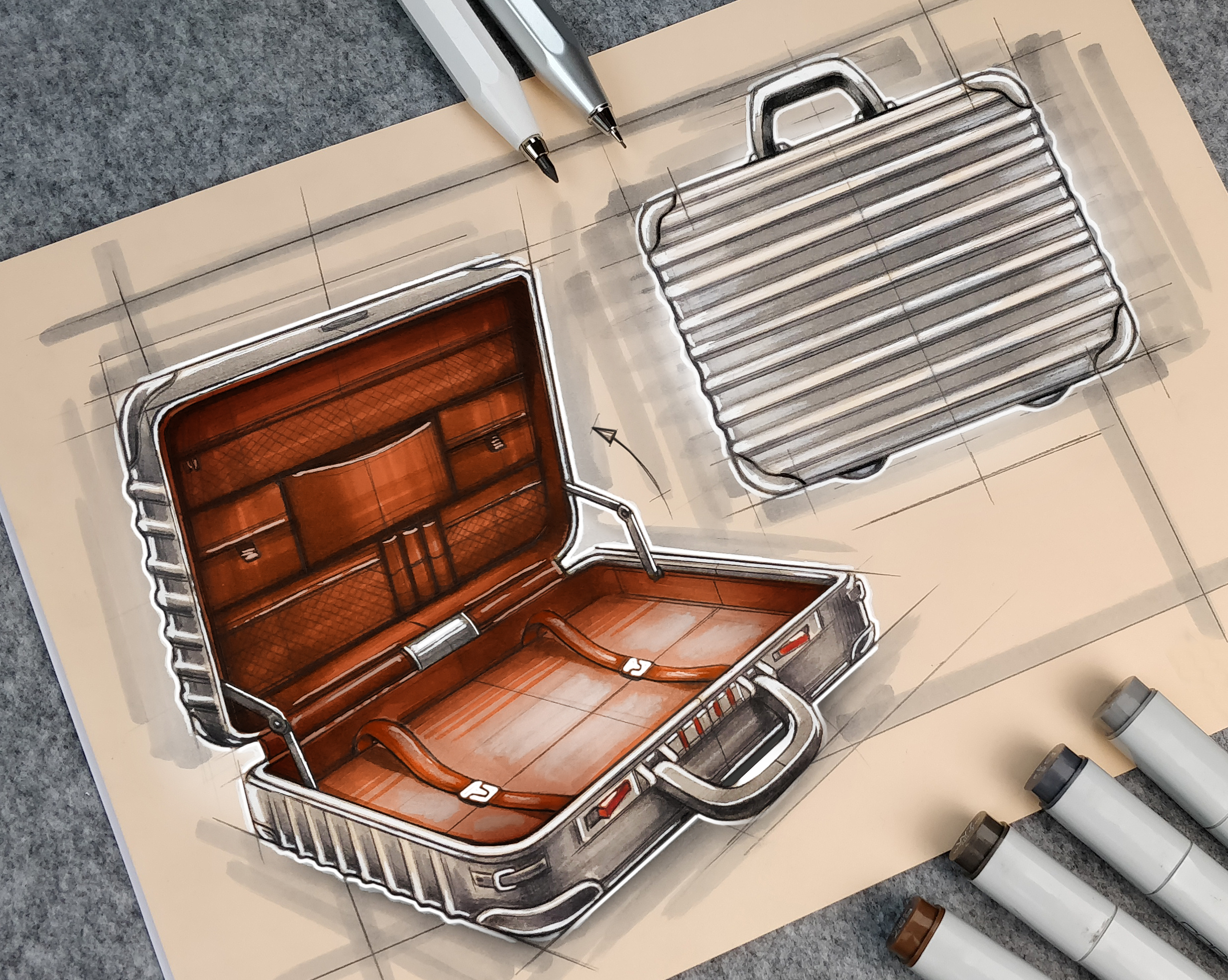 product design，Hand drawn，marker pen，