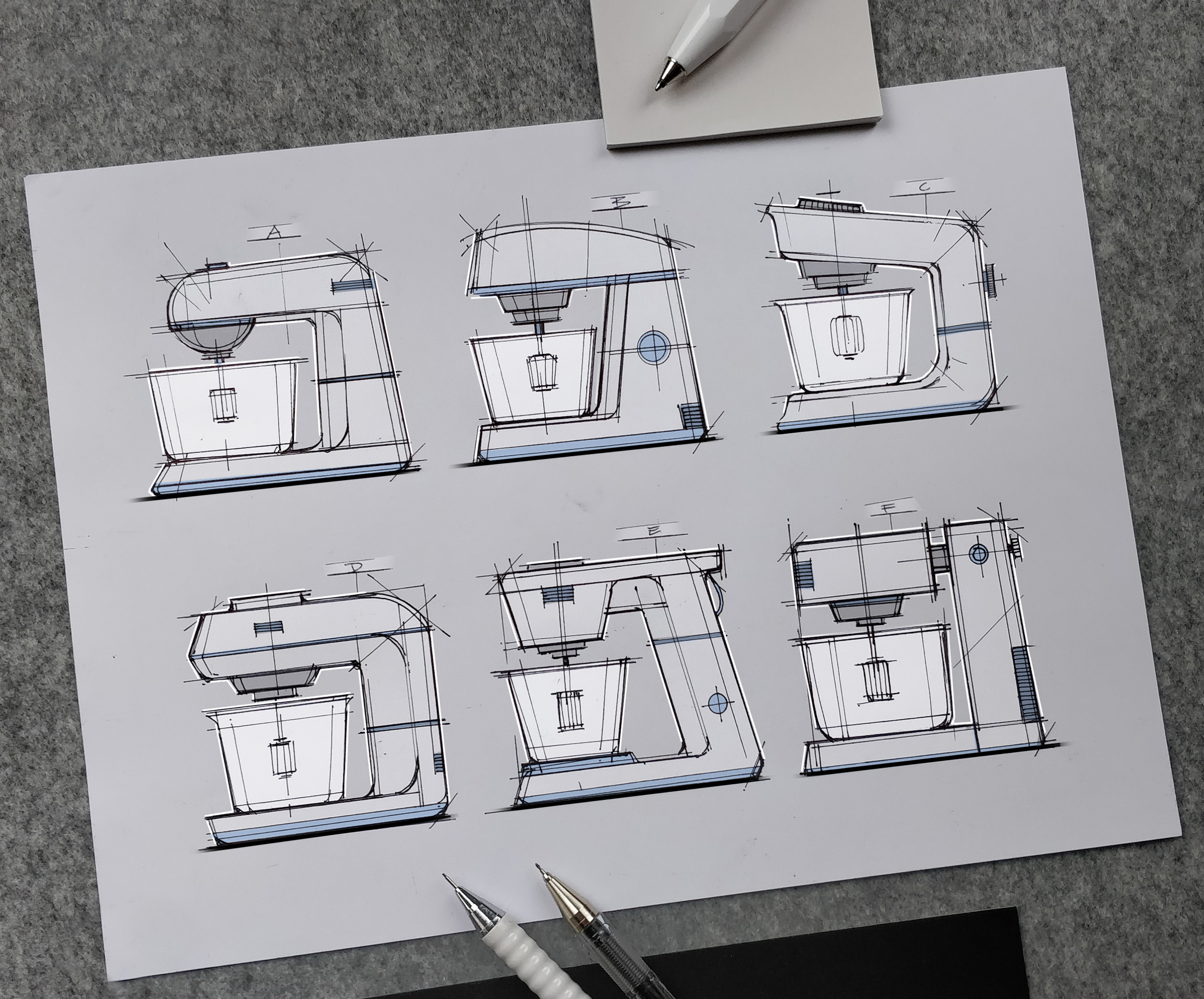 product design，Hand drawn，marker pen，