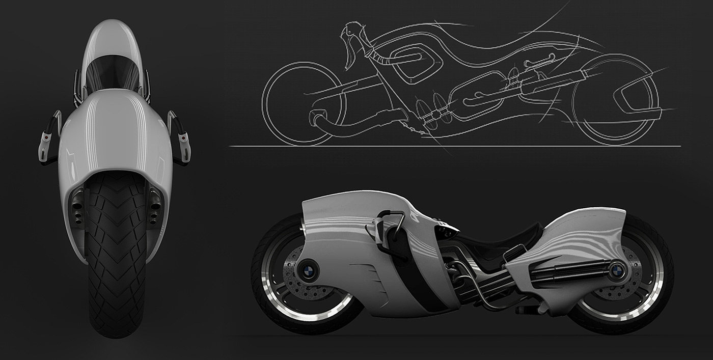 motorcycle，bionics，industrial design，product design，