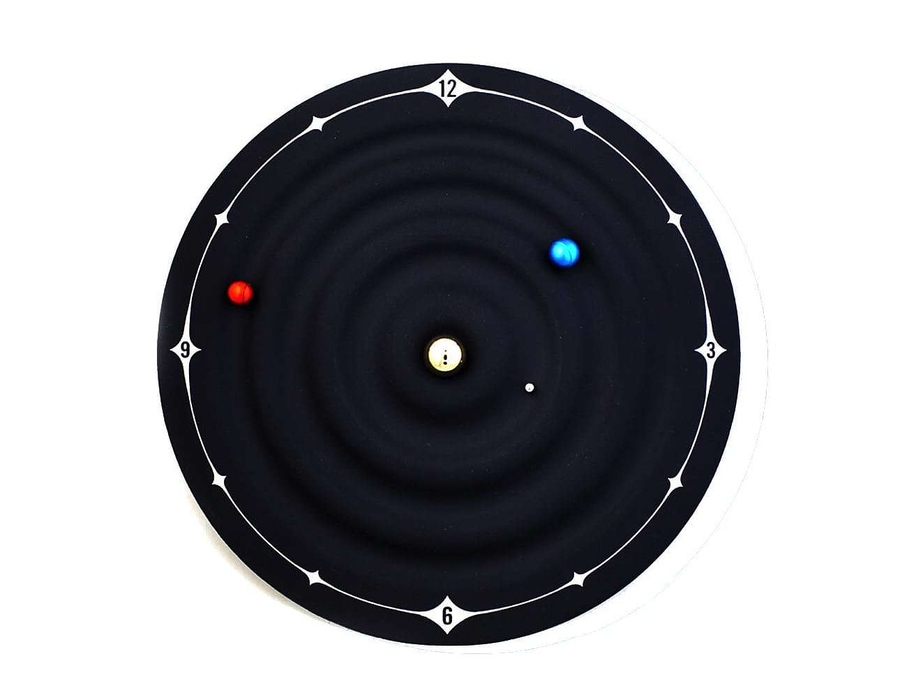 black，Magnetic wall clock，galaxy，
