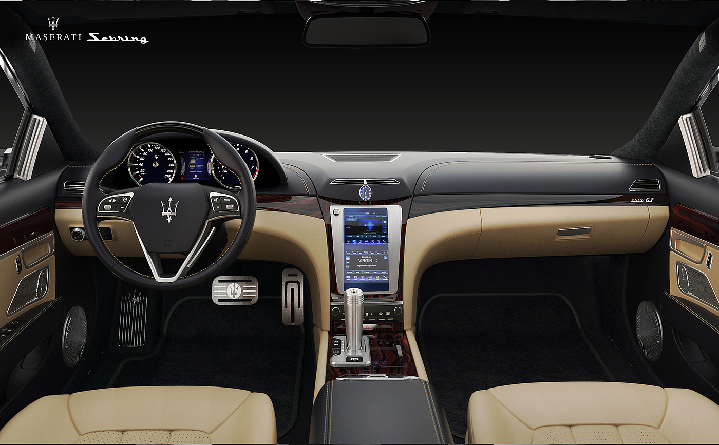 金色，汽车设计，Maserati Sebring，