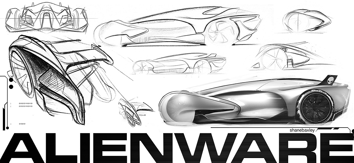 ALIENWARE，conceptual design，racing，vehicle，