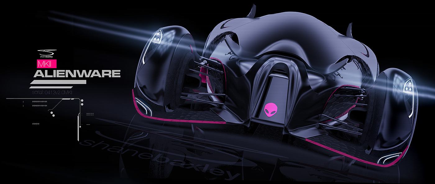 ALIENWARE，conceptual design，racing，vehicle，