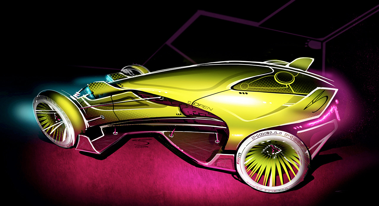 ALIENWARE，conceptual design，racing，vehicle，