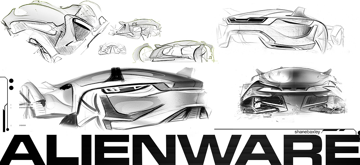 ALIENWARE，conceptual design，racing，vehicle，