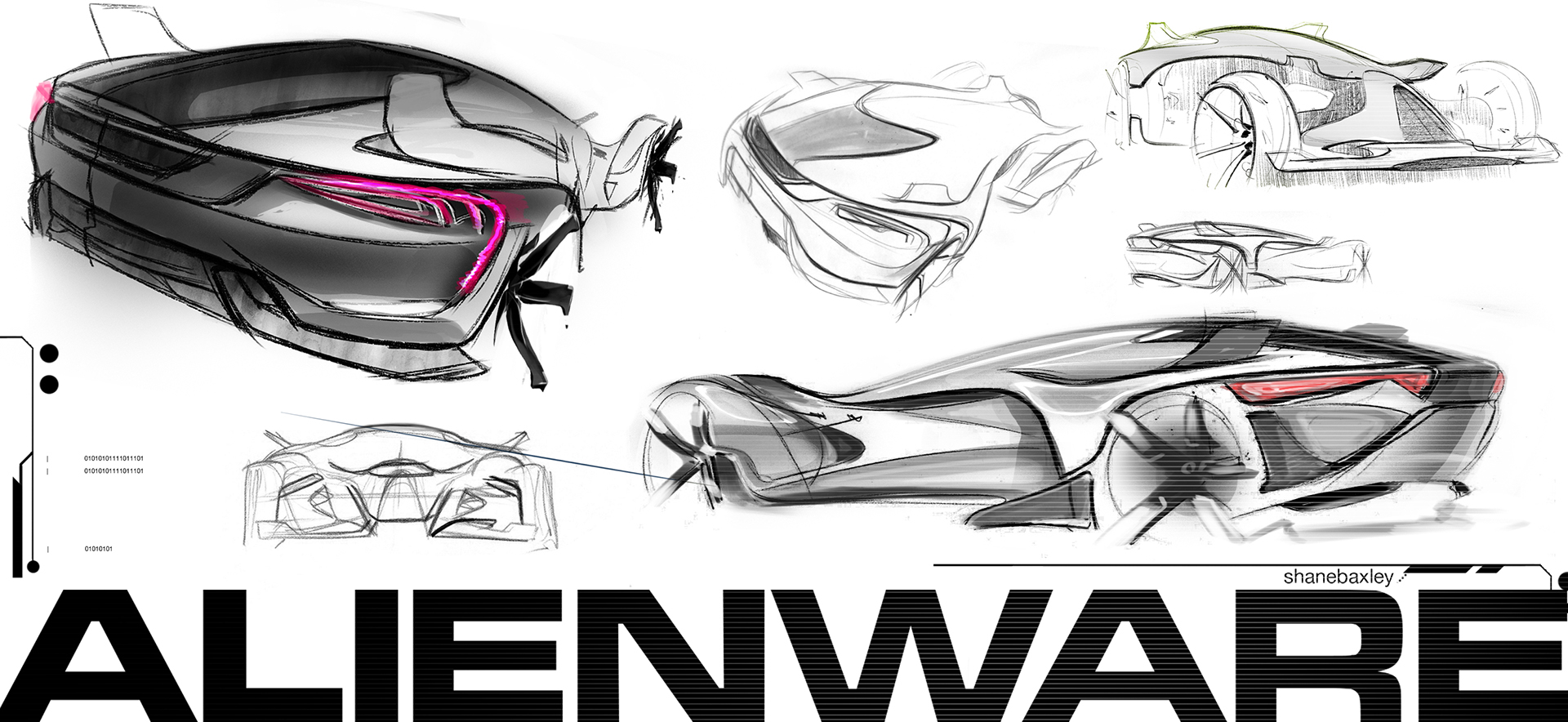 ALIENWARE，conceptual design，racing，vehicle，