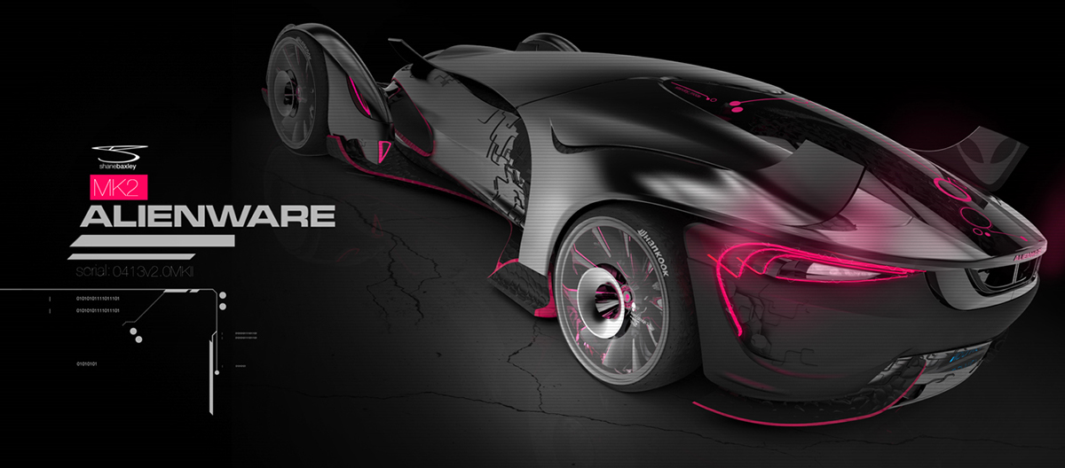 ALIENWARE，conceptual design，racing，vehicle，