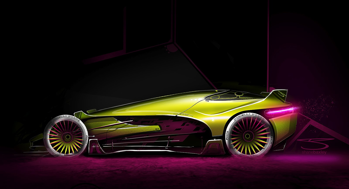 ALIENWARE，conceptual design，racing，vehicle，