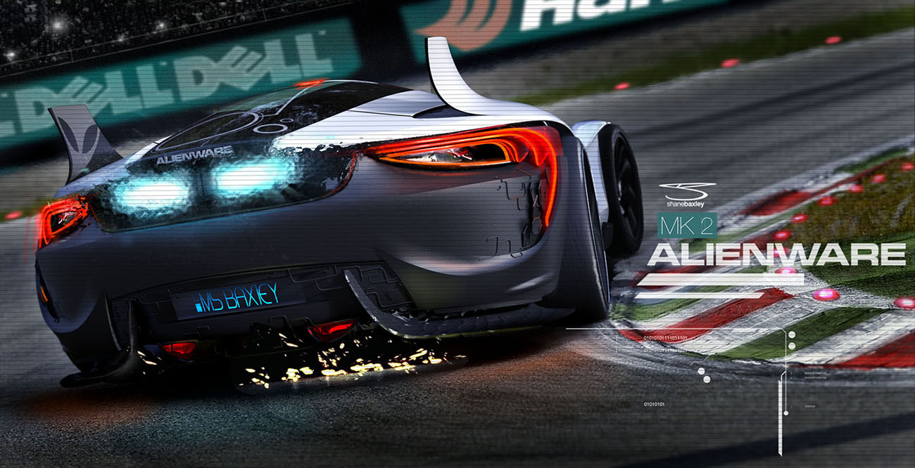 ALIENWARE，conceptual design，racing，vehicle，