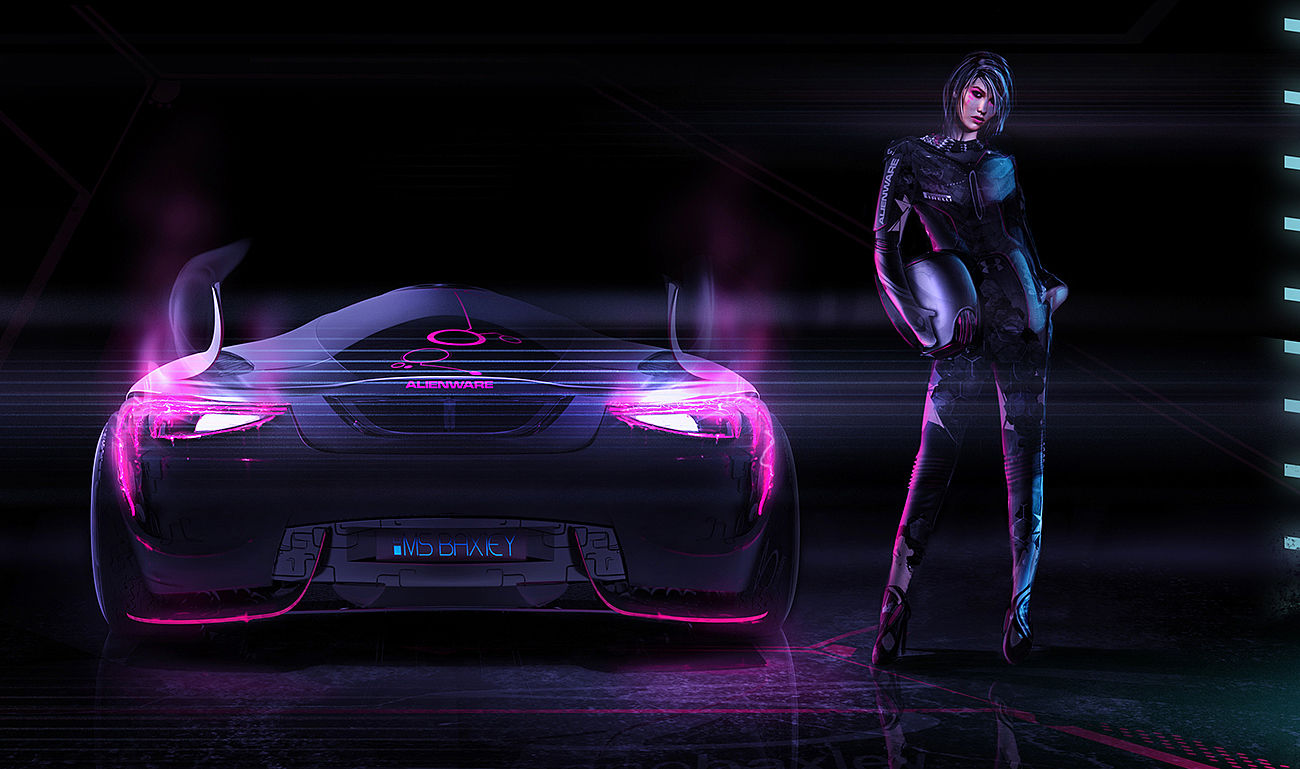 ALIENWARE，conceptual design，racing，vehicle，