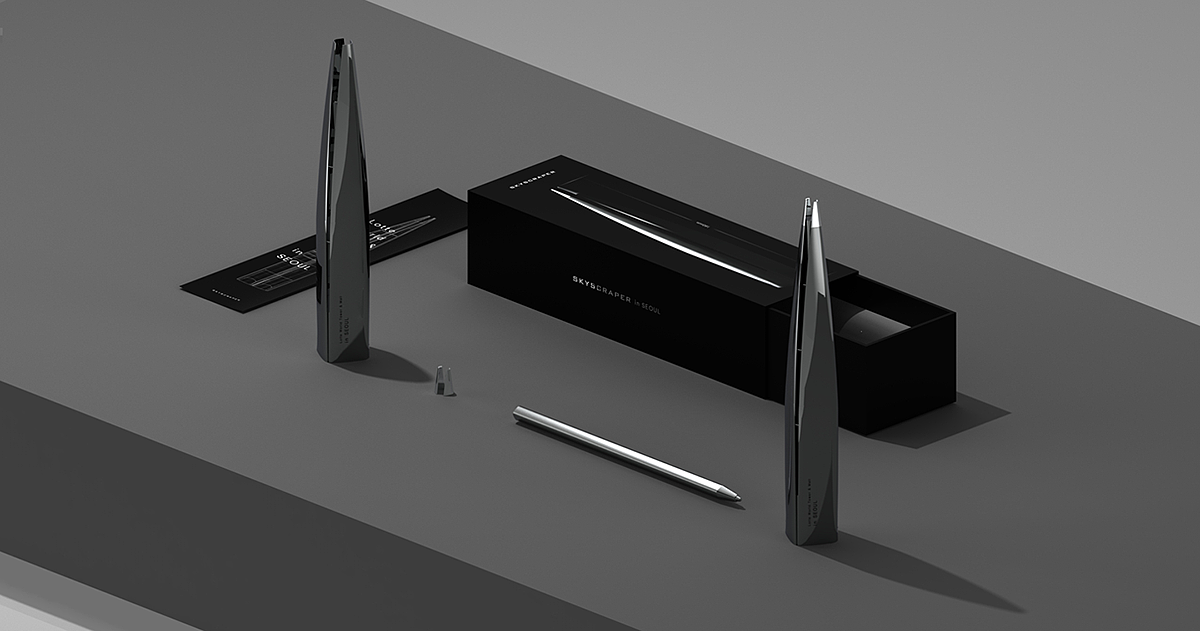 Office Supplies，product design，Stationery，Pen，Skyscraper，