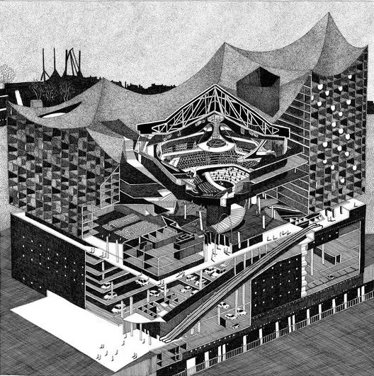 Jacques Herzog，Pierre de，Bird's nest，Basel ，Yi beiai Concert Hall，