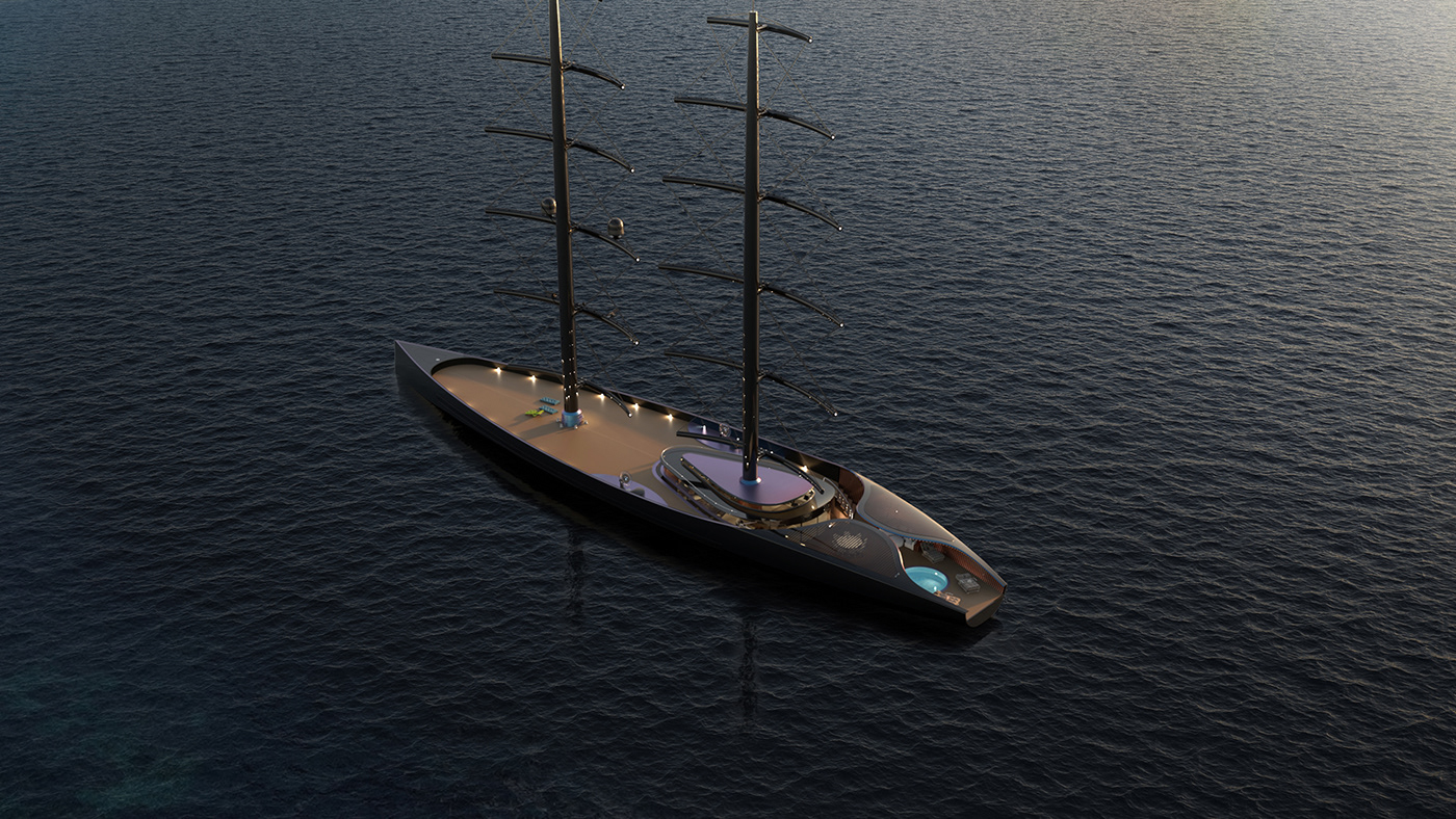 ship，vehicle，yacht，Bone，