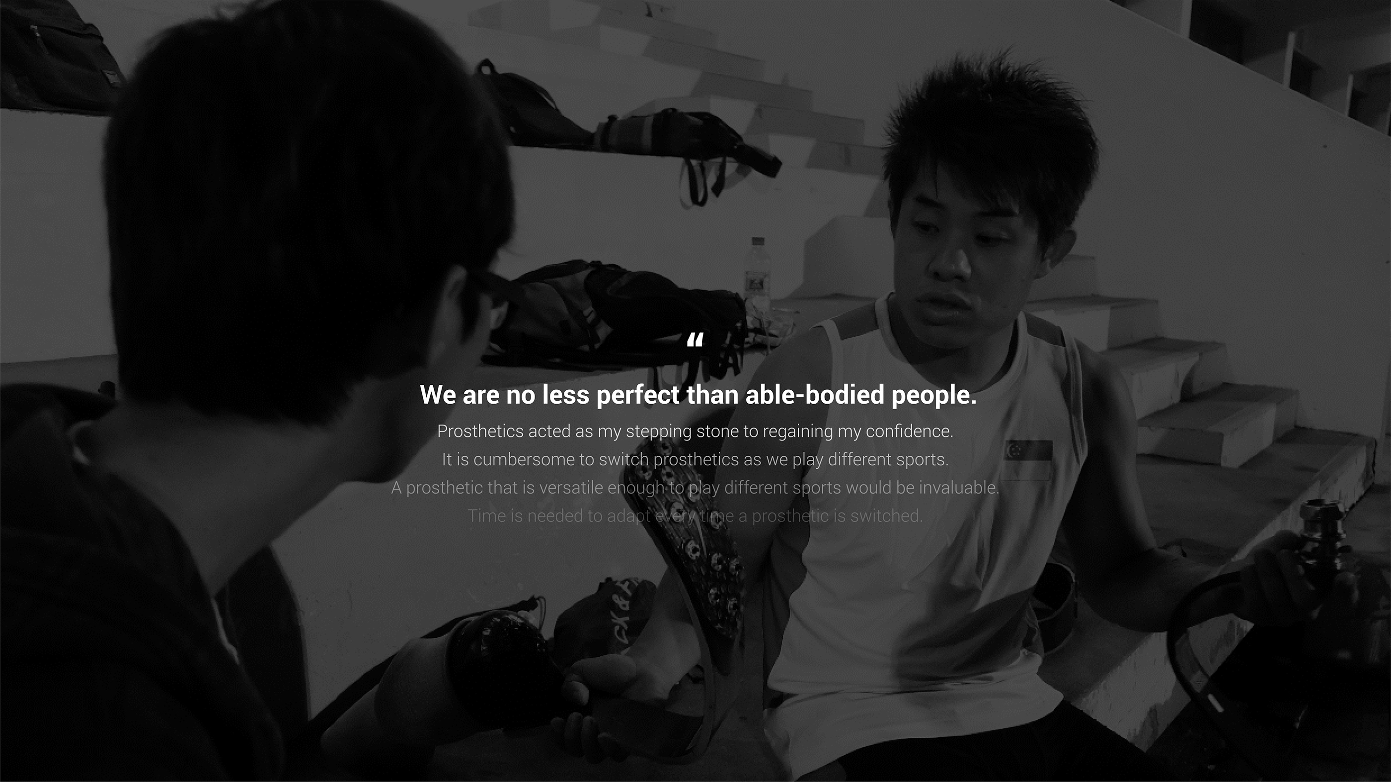 a disability，Prosthesis，Secondskin，