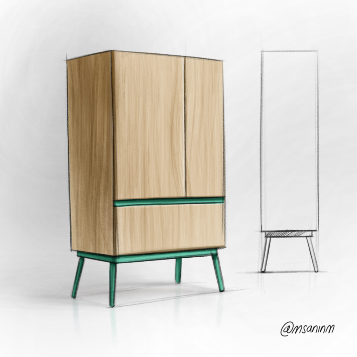 Mauricio Sanin，sketch，Hand drawn，