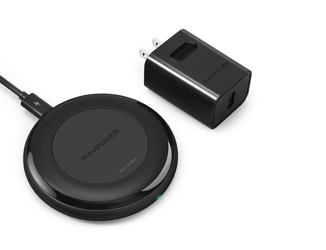 fast，RAVPower，charge，wireless，black，