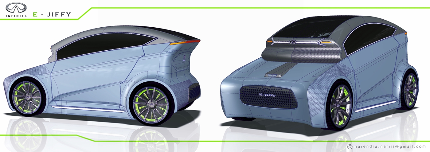 industrial design，vehicle，electric vehicle，INFINITI E-JIFFY，