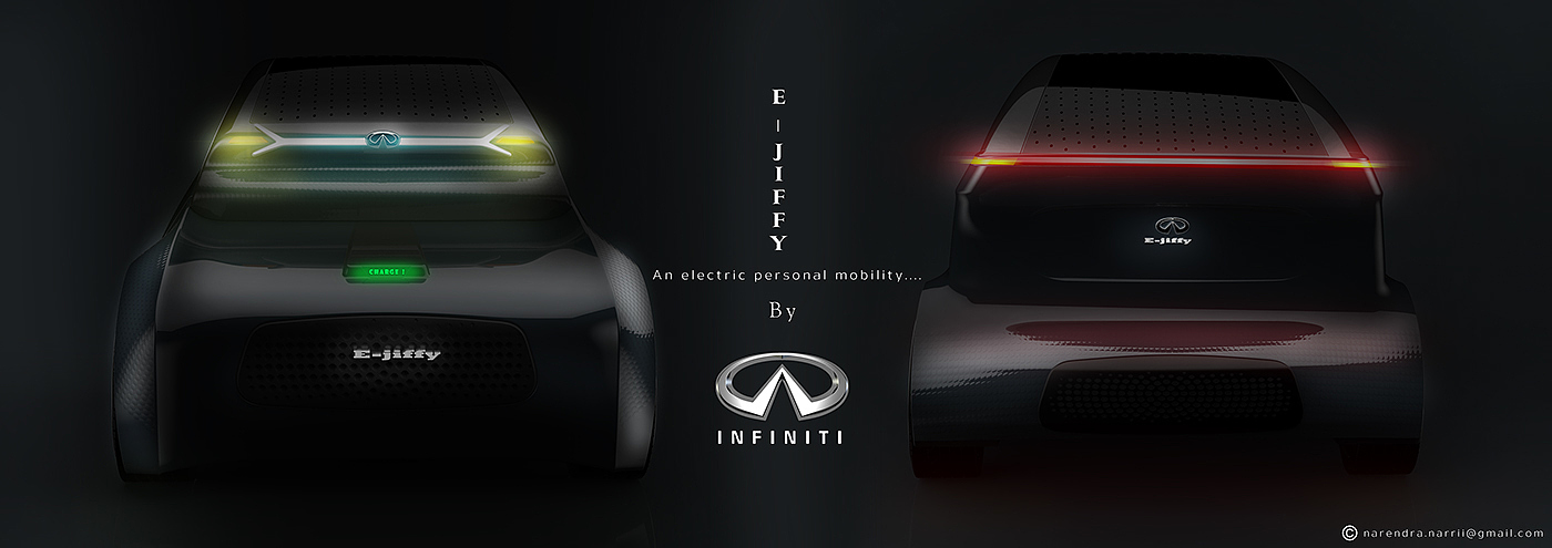 industrial design，vehicle，electric vehicle，INFINITI E-JIFFY，