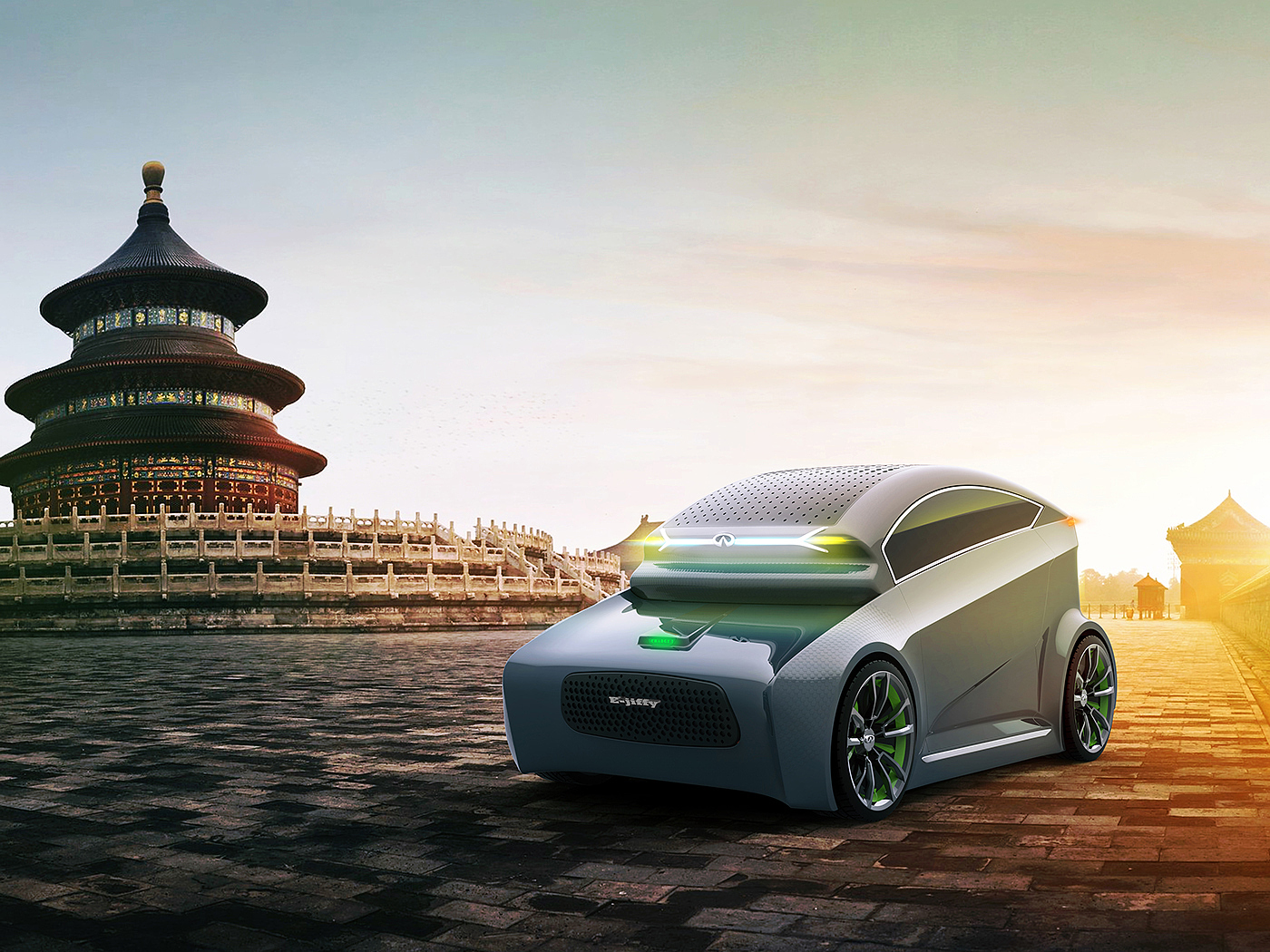 industrial design，vehicle，electric vehicle，INFINITI E-JIFFY，