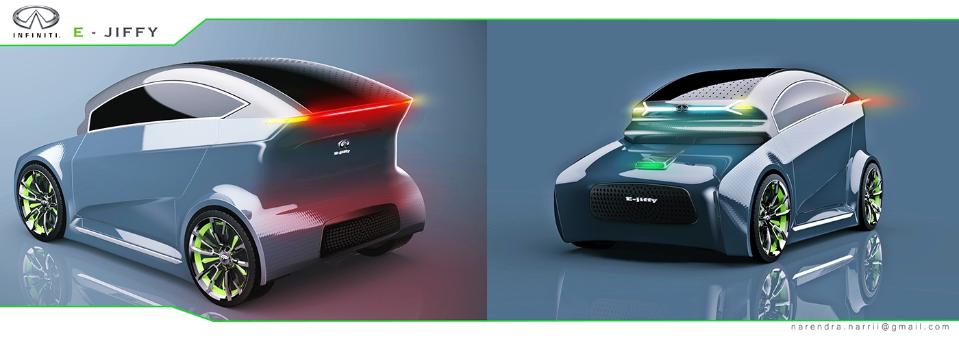 industrial design，vehicle，electric vehicle，INFINITI E-JIFFY，